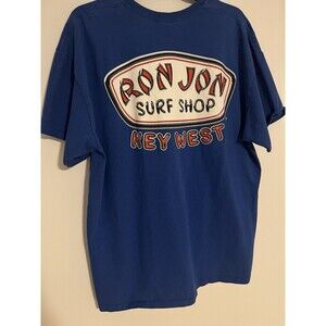 Ron Jon Surf Shop Key West Florida Blue T-Shirt XL Beach Ocean Grunge Surfing